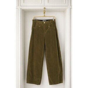 Democracy Barrel Leg CorduroyPants Olive Green Ab Technology Skyrise Size 6